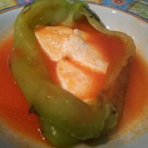 Anaheim Peppers Stuffed with Mozzarella Cheese