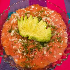 Carpaccio de salmón